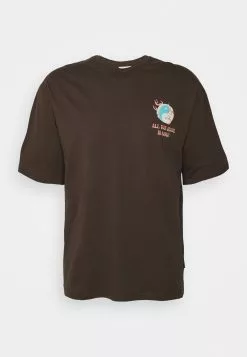 YOURTURN Graphic Tee Unisex - Print T-Shirt - Brown