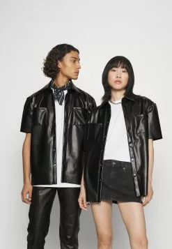 YOURTURN Unisex - Button-Down Blouse - Black