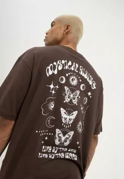 YOURTURN Unisex - Print T-Shirt - Brown -Yourturn Shop 21d7423da5f447dea09e51e16fe2ccf6 scaled