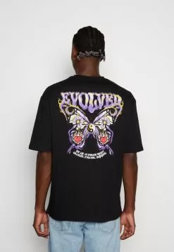 YOURTURN Unisex - Print T-Shirt - Black