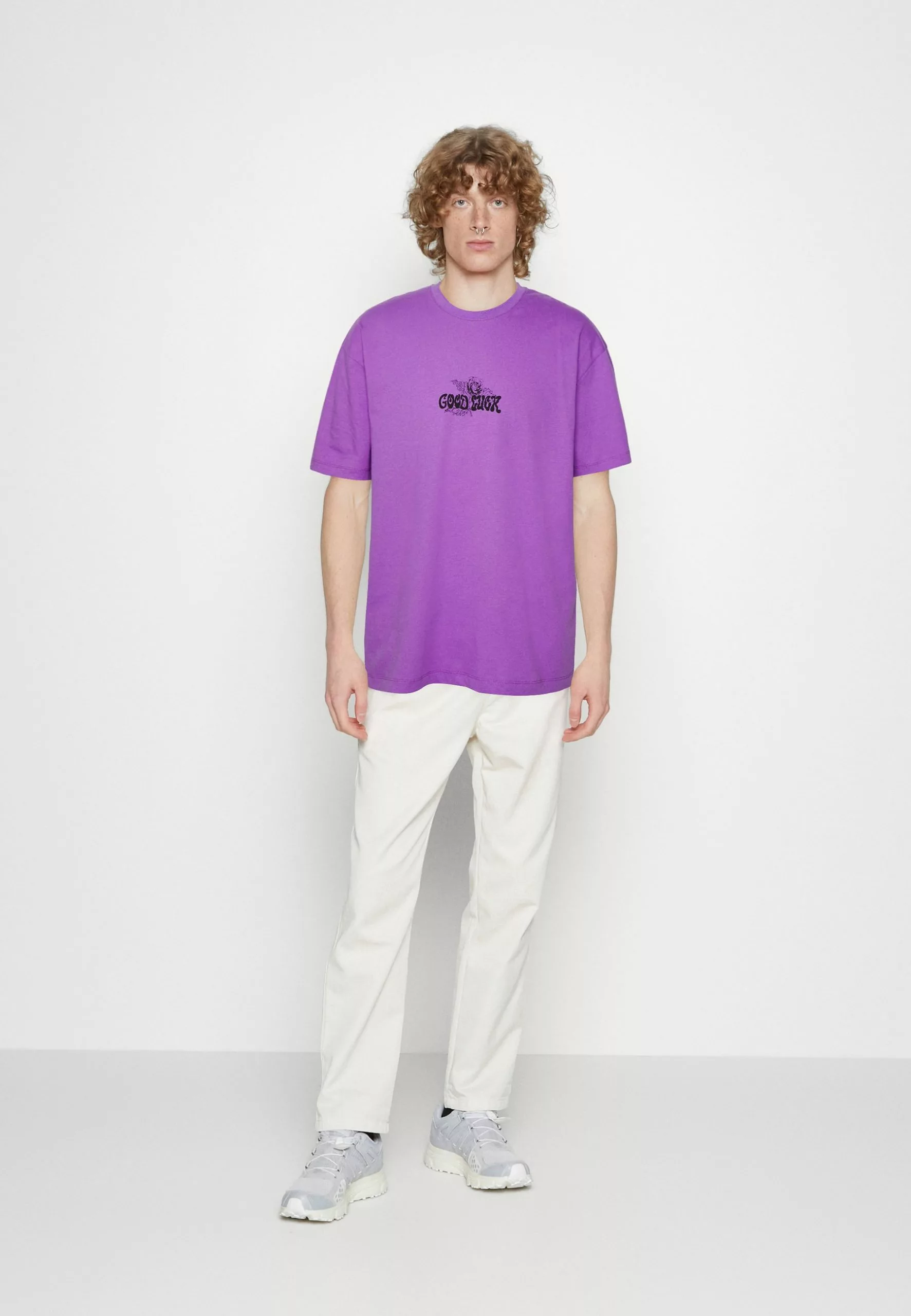 YOURTURN Unisex - Print T-Shirt - Purple 2 YOURTURN Unisex - Print T-Shirt - Purple - Image 2