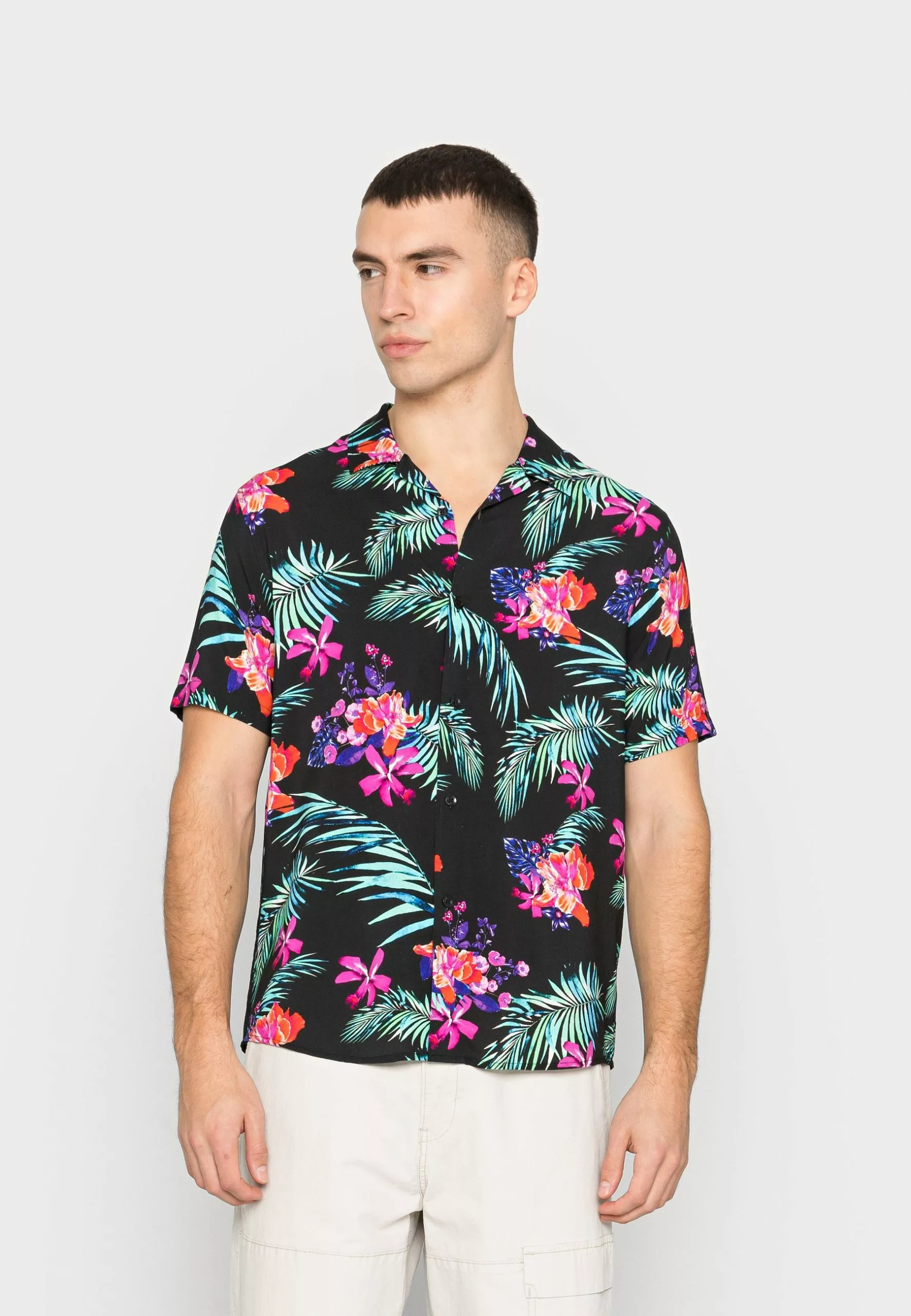 YOURTURN Unisex - Button-Down Blouse - Black 1 YOURTURN Unisex - Button-Down Blouse - Black