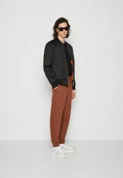 YOURTURN Unisex 2 Pack- Tracksuit Bottoms - Brown/Off-White