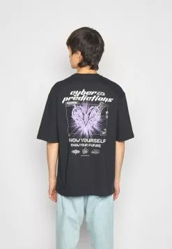 YOURTURN Unisex - Print T-Shirt - Black