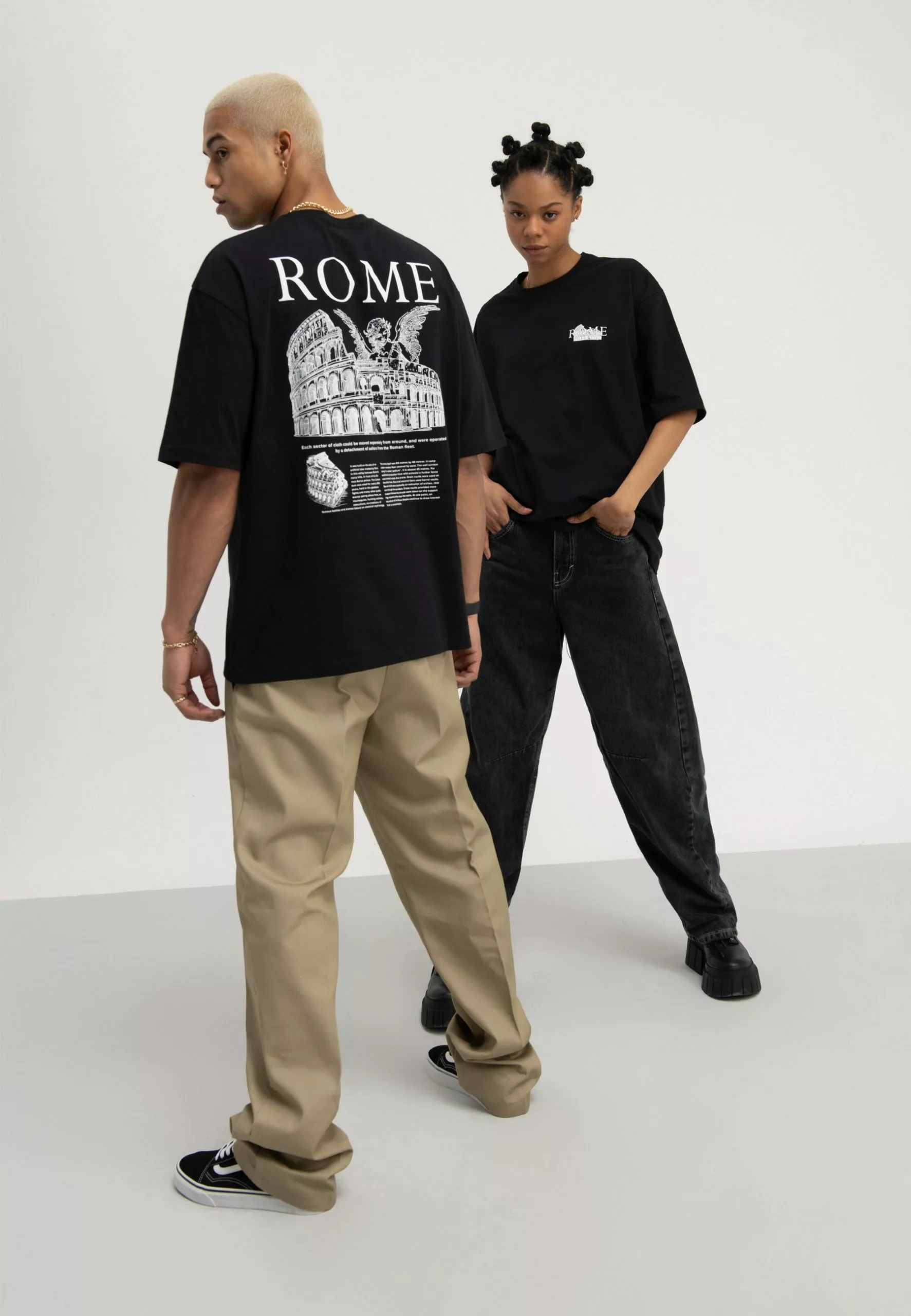 YOURTURN Unisex - Print T-Shirt - Black 2 YOURTURN Unisex - Print T-Shirt - Black - Image 2