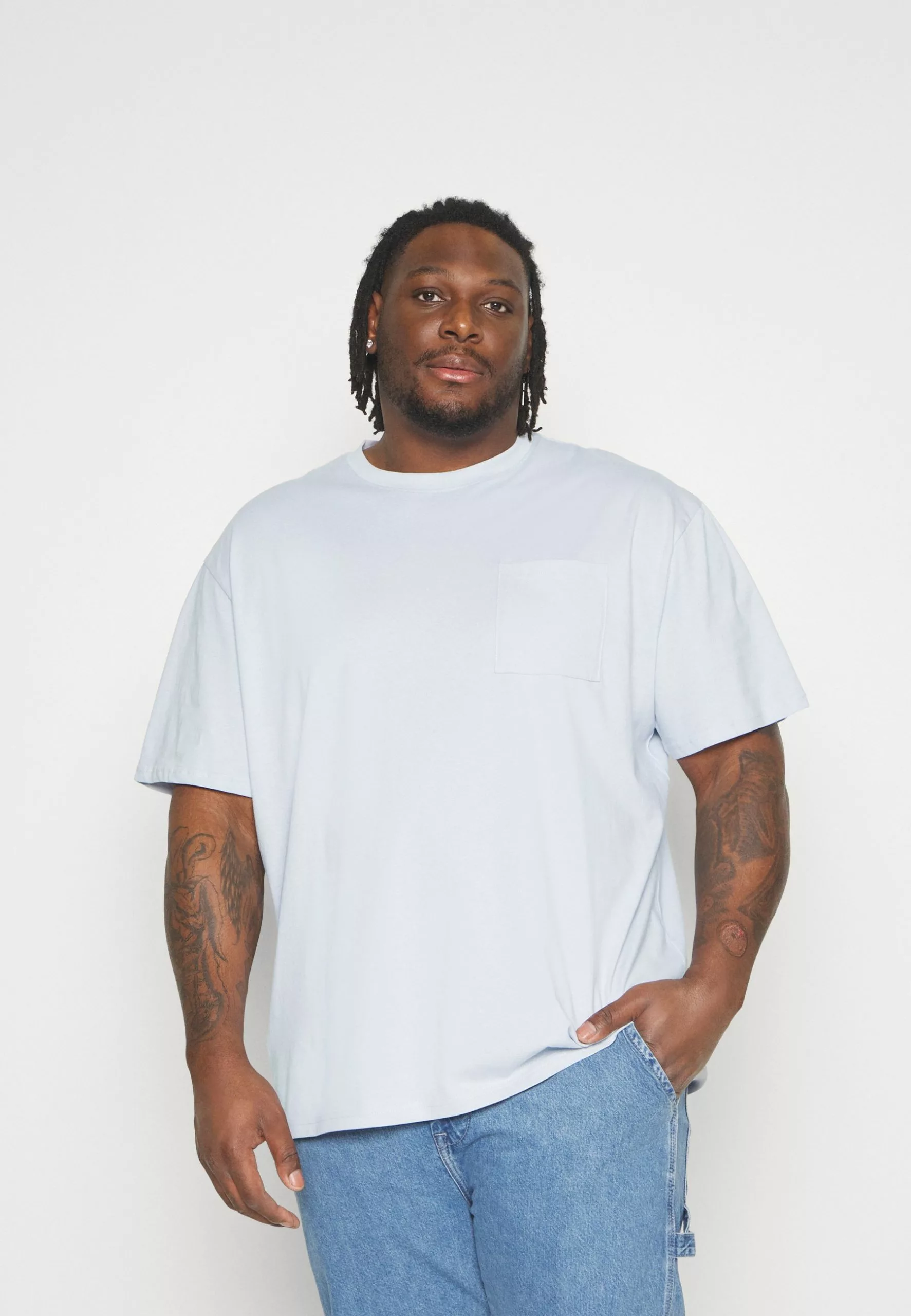 YOURTURN Unisex 2 Pack- Basic T-Shirt - Light Blue/Dark Blue 2 YOURTURN Unisex 2 Pack- Basic T-Shirt - Light Blue/Dark Blue - Image 2