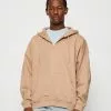 YOURTURN Unisex - Zip-Up Sweatshirt - Tan
