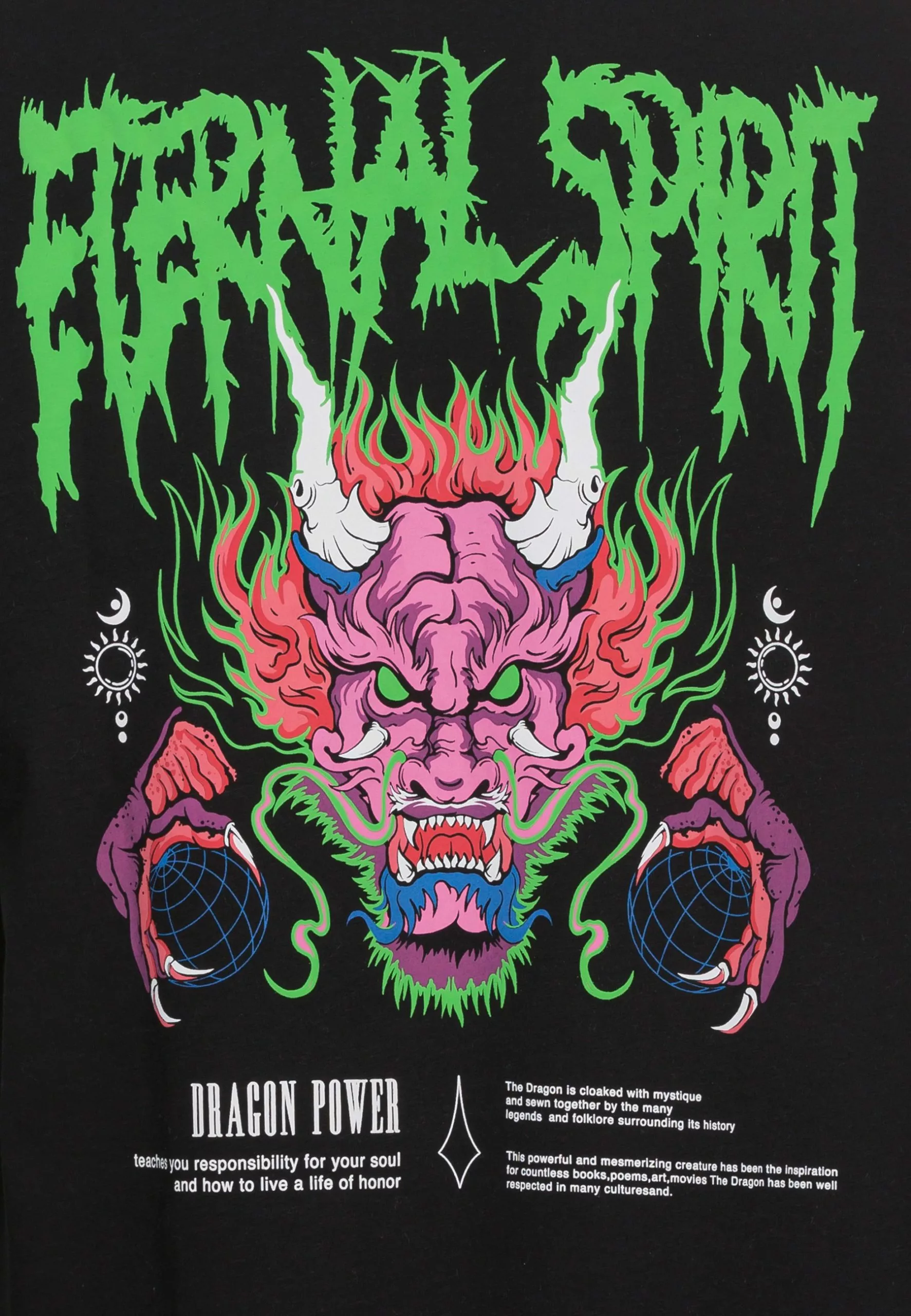 YOURTURN Unisex - Print T-Shirt - Black 3 YOURTURN Unisex - Print T-Shirt - Black - Image 3