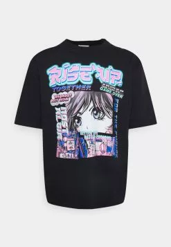 YOURTURN Unisex - Print T-Shirt - Black