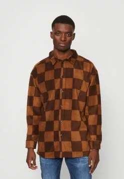 YOURTURN Unisex - Button-Down Blouse - Brown