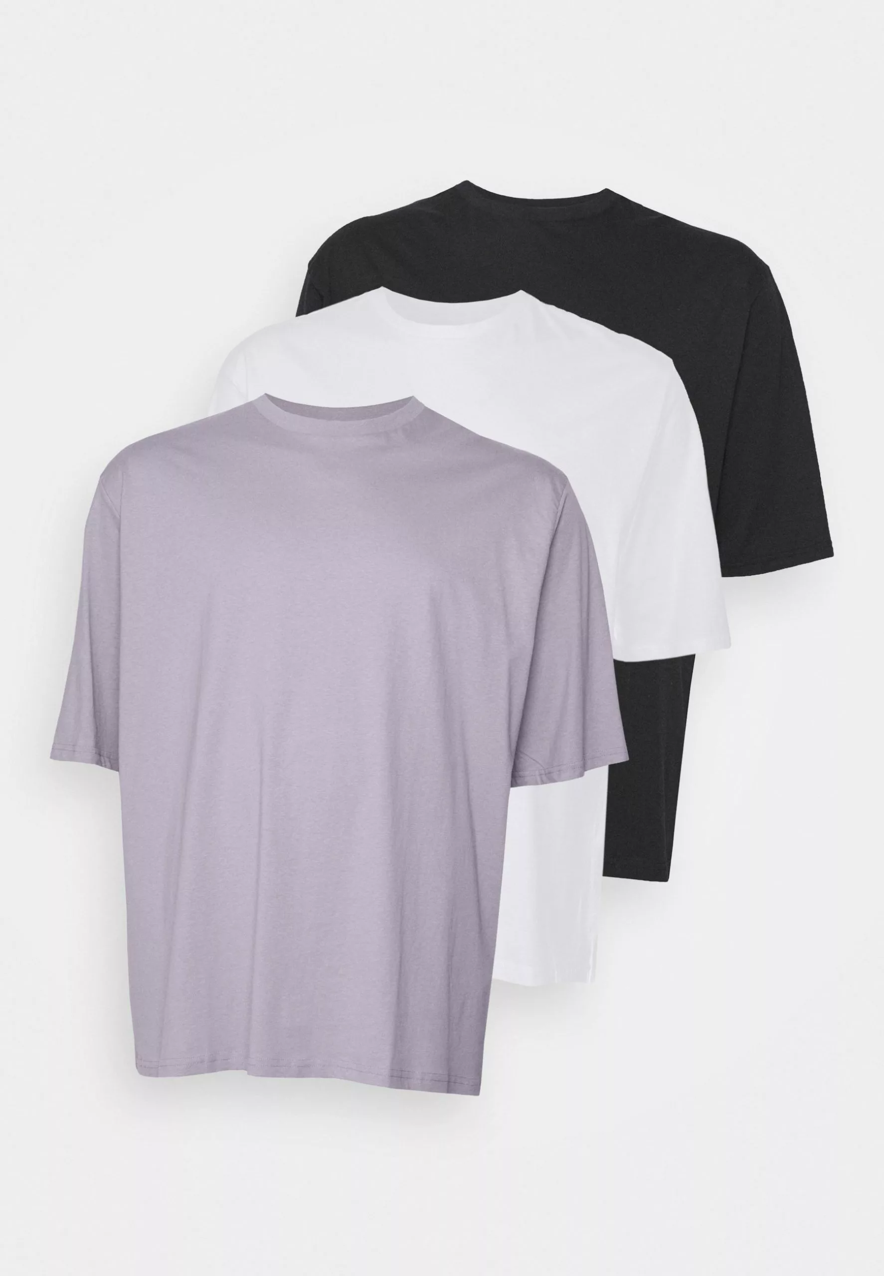 YOURTURN Unisex 3 Pack- Basic T-Shirt - White/Lilac/Black 9 YOURTURN Unisex 3 Pack- Basic T-Shirt - White/Lilac/Black - Image 9