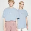 YOURTURN Print T-Shirt - Light Blue