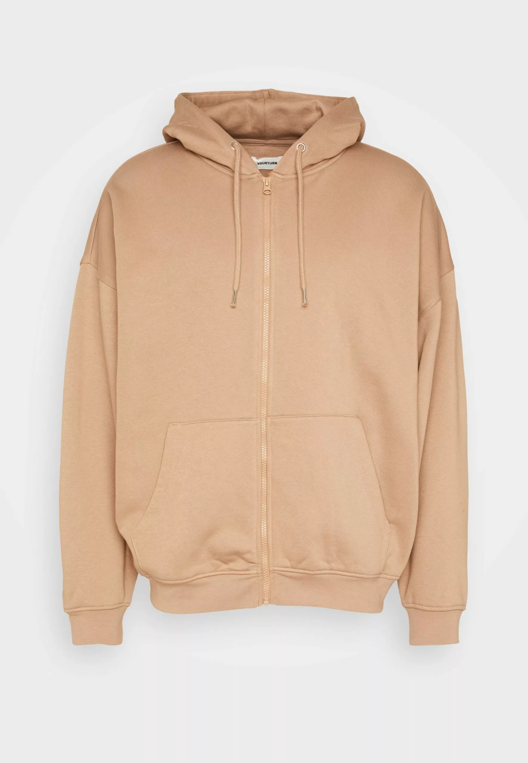 YOURTURN Unisex - Zip-Up Sweatshirt - Tan 5 YOURTURN Unisex - Zip-Up Sweatshirt - Tan - Image 5