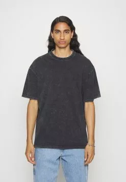 YOURTURN Unisex - Print T-Shirt - Mottled Black