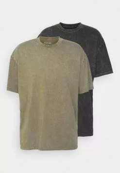 YOURTURN 2 Pack Unisex - Basic T-Shirt - Black/Olive -Yourturn Shop 87650e8a40104bc792f82977074a6138 scaled