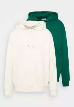 YOURTURN 2 Pack Unisex - Hoodie - Off-White/Green