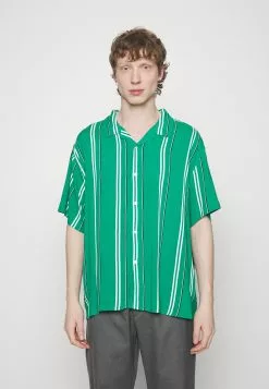 YOURTURN Stripes Boxi - Shirt - Green