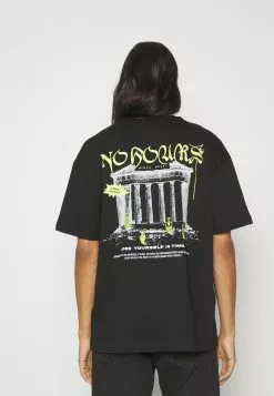 YOURTURN Unisex - Print T-Shirt - Black