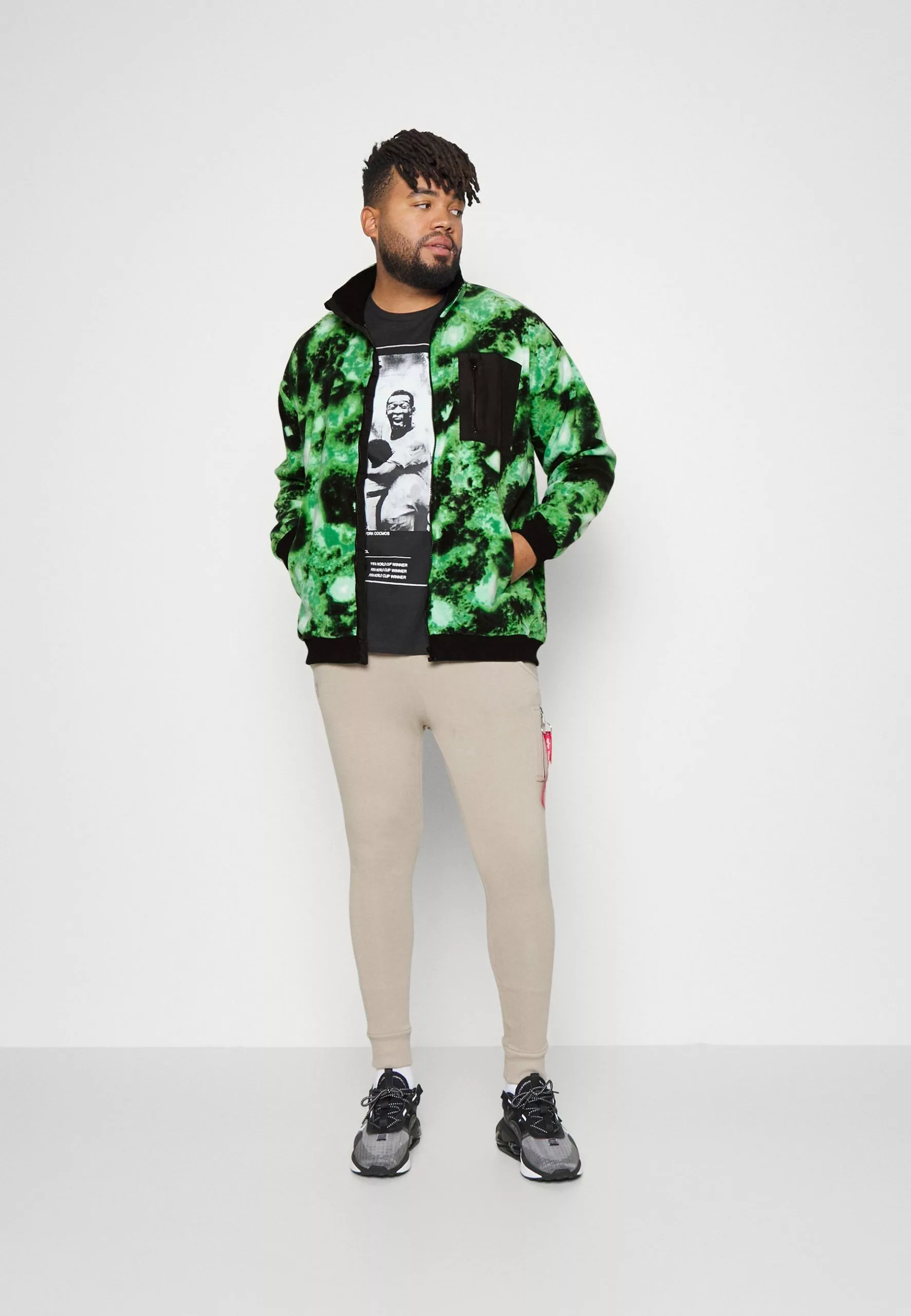 YOURTURN Fleece Jacket - Green 2 YOURTURN Fleece Jacket - Green - Image 2