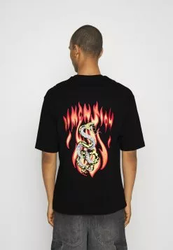 YOURTURN Unisex - Print T-Shirt - Black