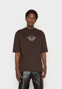 YOURTURN Unisex - Print T-Shirt -Dark Brown