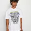 YOURTURN Rule Skull Graphic Tee Unisex - Print T-Shirt - White