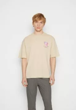 YOURTURN Graphic Tee Unisex - Print T-Shirt - Beige