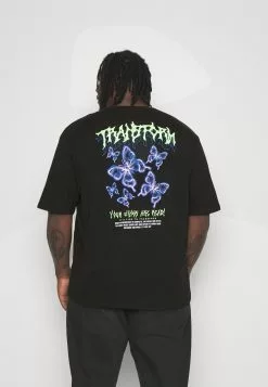 YOURTURN Unisex - Print T-Shirt - Black