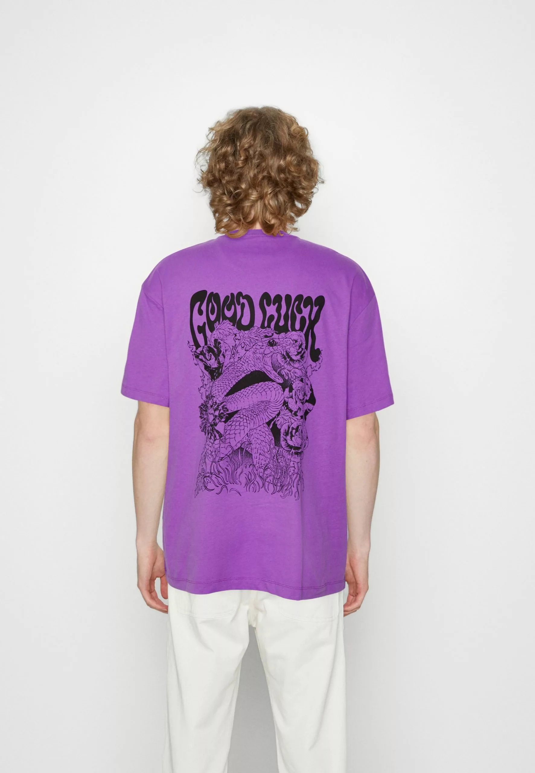 YOURTURN Unisex - Print T-Shirt - Purple 3 YOURTURN Unisex - Print T-Shirt - Purple - Image 3