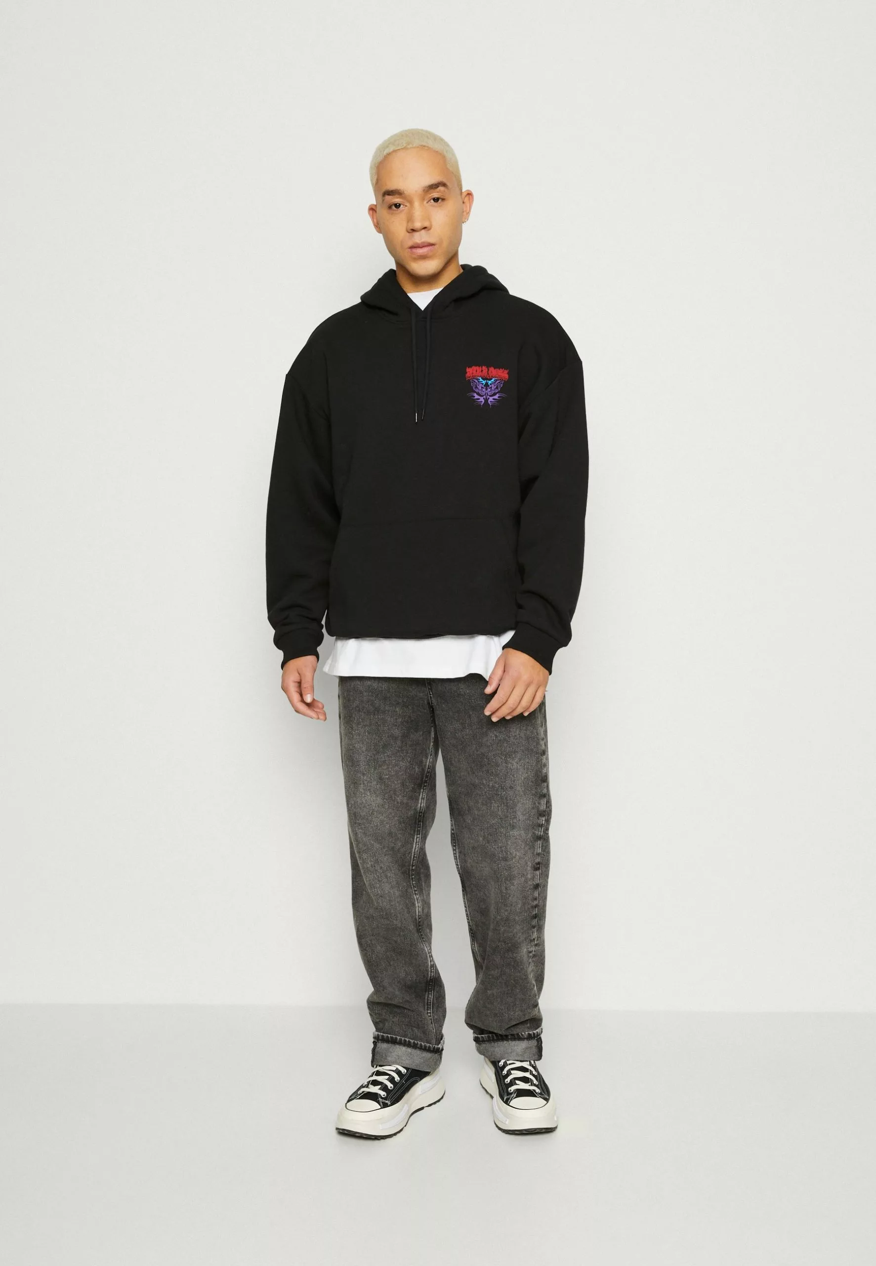 YOURTURN Darkness But- Sweatshirt - Black 2 YOURTURN Darkness But- Sweatshirt - Black - Image 2