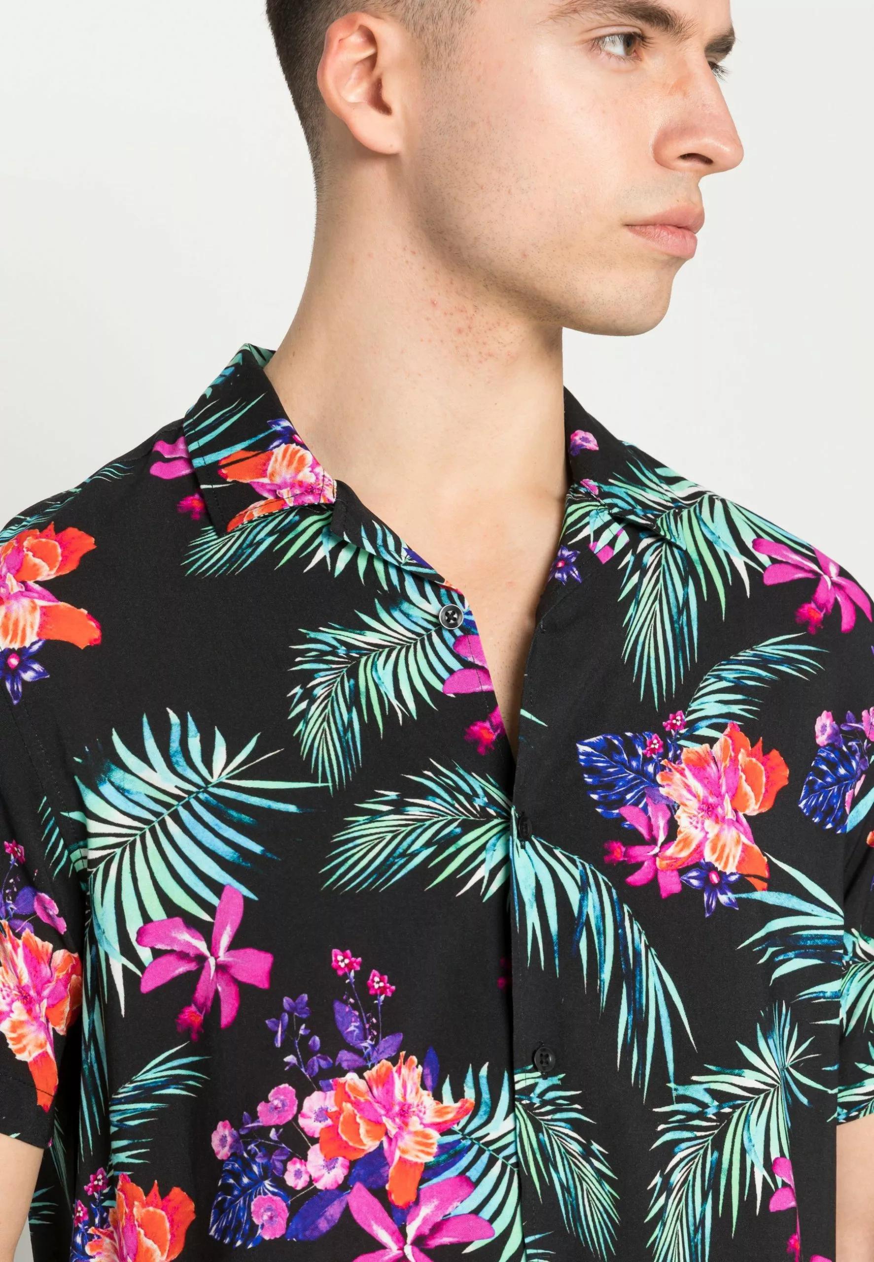 YOURTURN Unisex - Button-Down Blouse - Black 5 YOURTURN Unisex - Button-Down Blouse - Black - Image 5