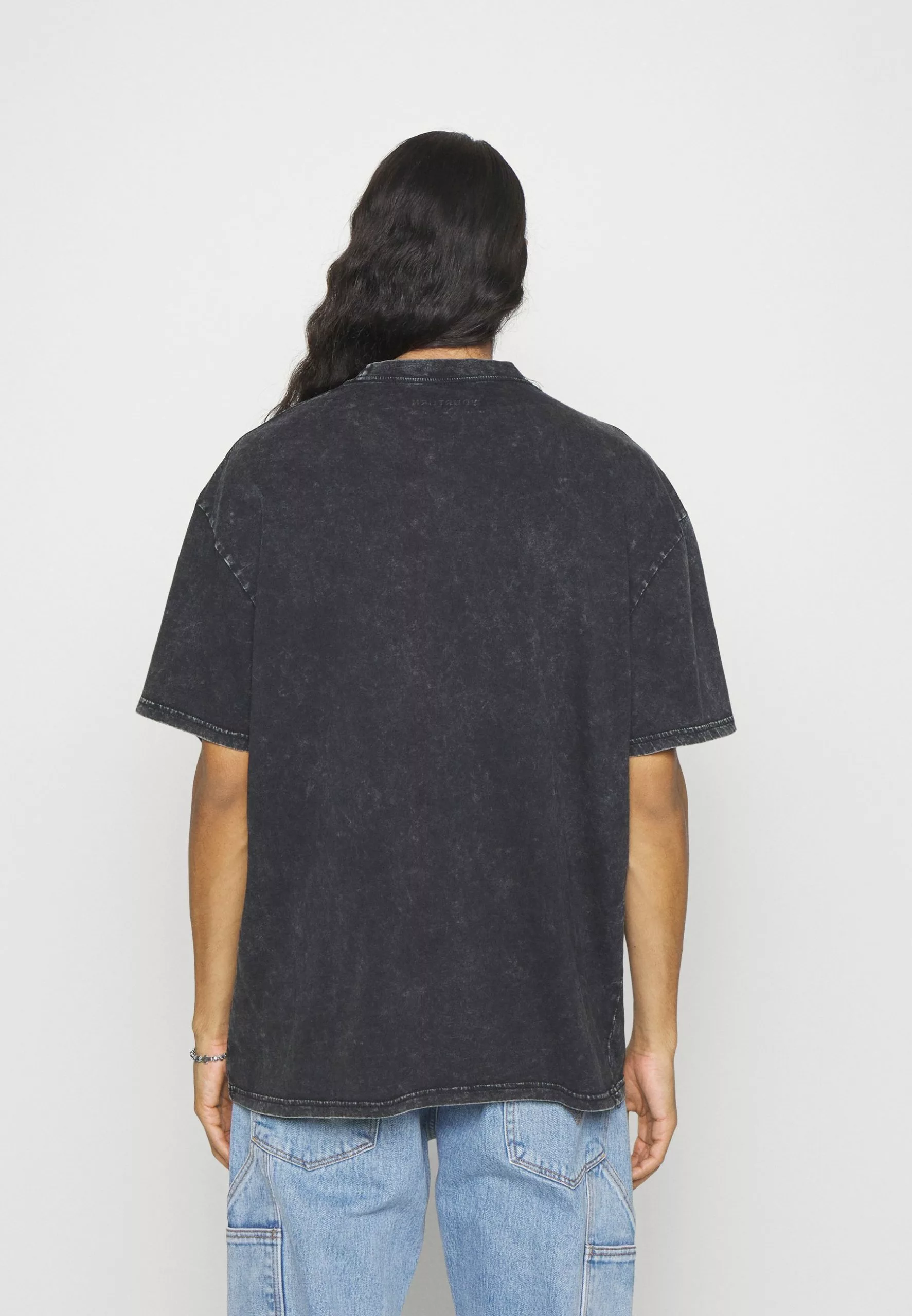 YOURTURN Unisex - Print T-Shirt - Mottled Black 3 YOURTURN Unisex - Print T-Shirt - Mottled Black - Image 3