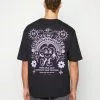 YOURTURN Heart Graphic Backprint Tee Unisex - Print T-Shirt - Black